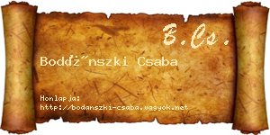 Bodánszki Csaba névjegykártya